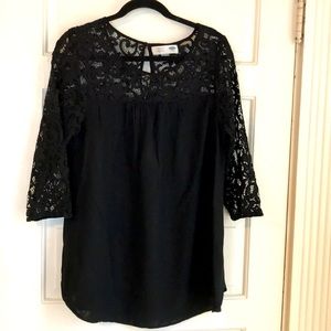 Old Navy Lace Yolk Maternity Blouse